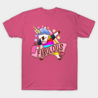 Fabulous Unicorn Dabbing T-Shirt